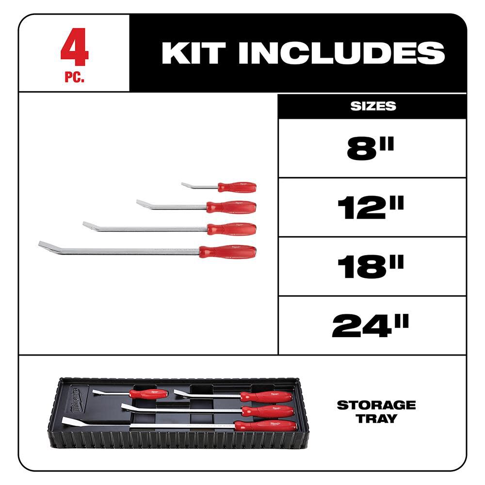 MW 4-Piece Pry Bar Set 48-22-9214 from MW