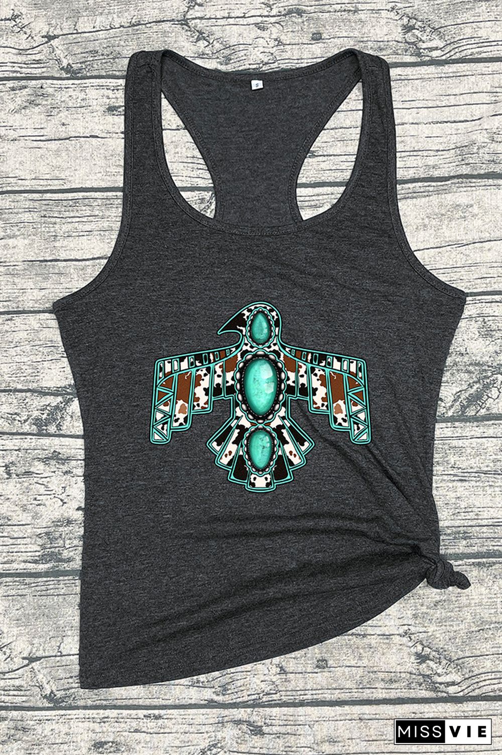 Cowhide Turquoise Thunderbird Tank Top Wholesale