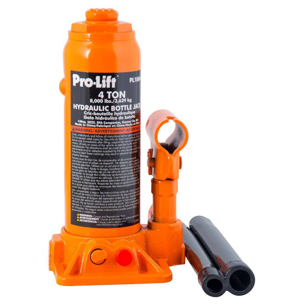 Pro-Lift 4-Ton Hydraulic Bottle Jack with Pump Handle ‎PL1004