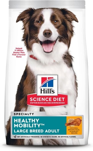 Hill's Science Diet Adult Healthy Mobility Large Breed Chicken Meal， Brown Rice and Barley Recipe Dry Dog Food