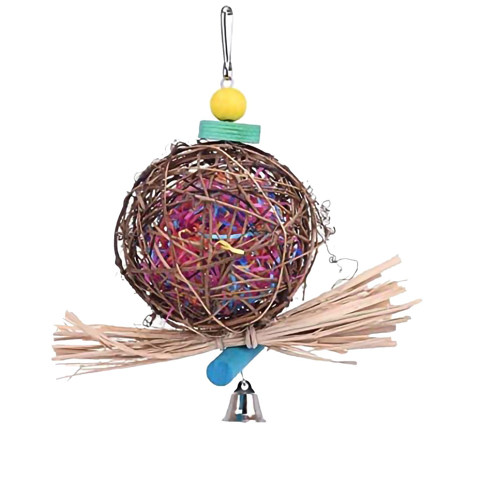 TOYFUNNY Natural rattan balls provide play ladders and climbing ladders for parrots