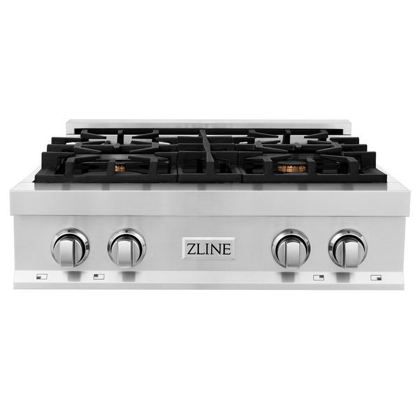 ZLINE Porcelain Gas Stovetop with Gas Brass Burners