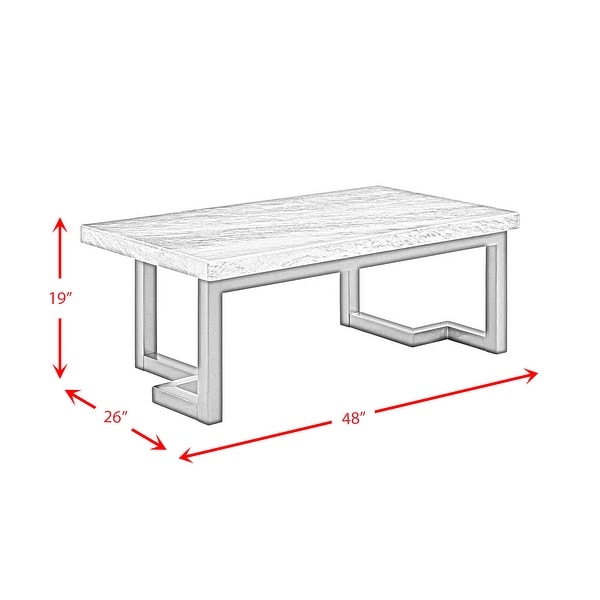 Picket House Furnishings Cypher Marble Rectangular Coffee Table