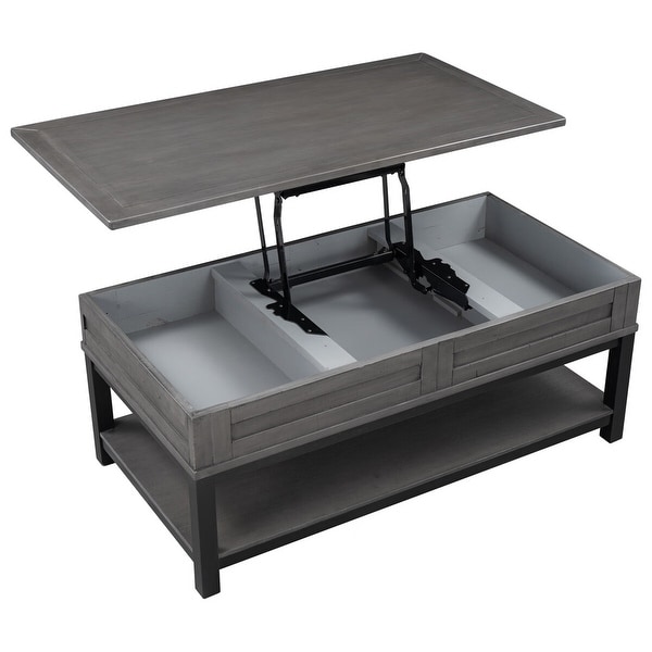 Merax Lift Top Coffee Table with Inner Storage Space and Shelf