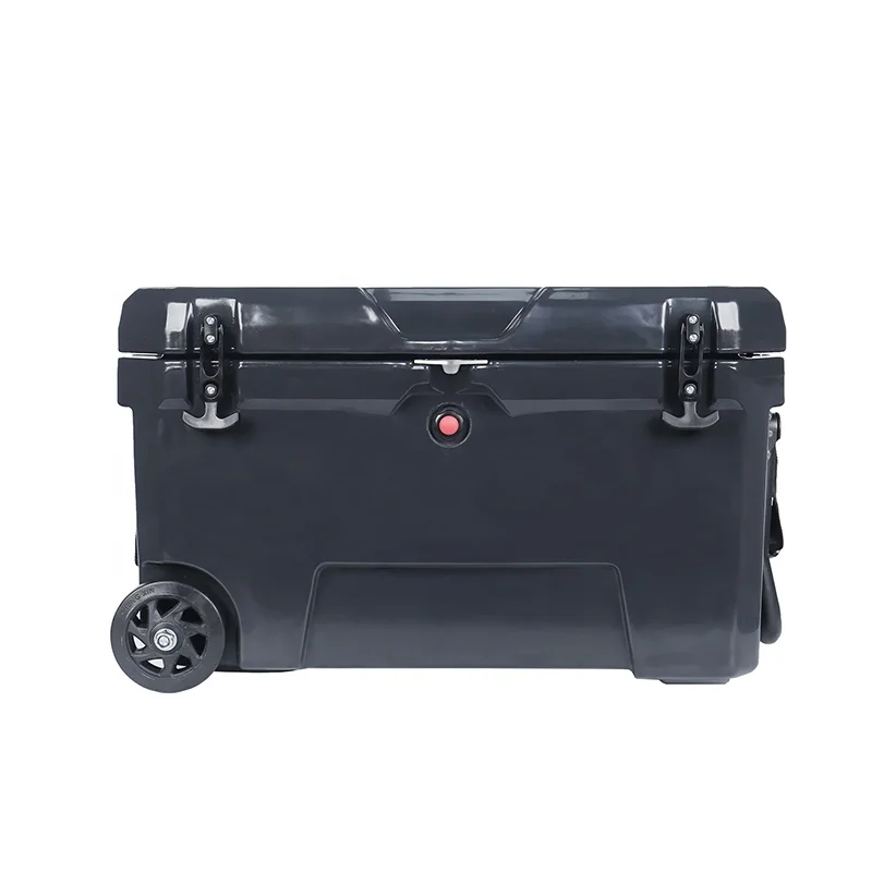 Benfan Outdoor Camping Black Cooler Box 50QT Rotomolded Plastic Ice Chest Box