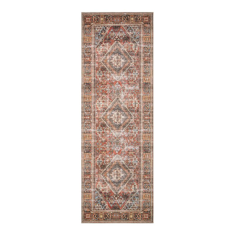 Loloi II Loren Brick Midnight Area Accent or Area Rug