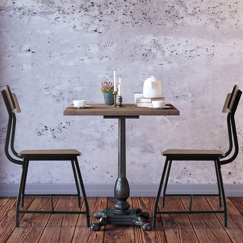 2 Pieces Modern Dining Room Side Chairs with Metal Frame