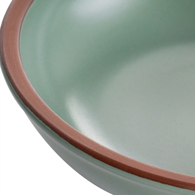 Gibson Elite Dumont 4 Piece Terracotta 9in Dinner Bowl Set In Green