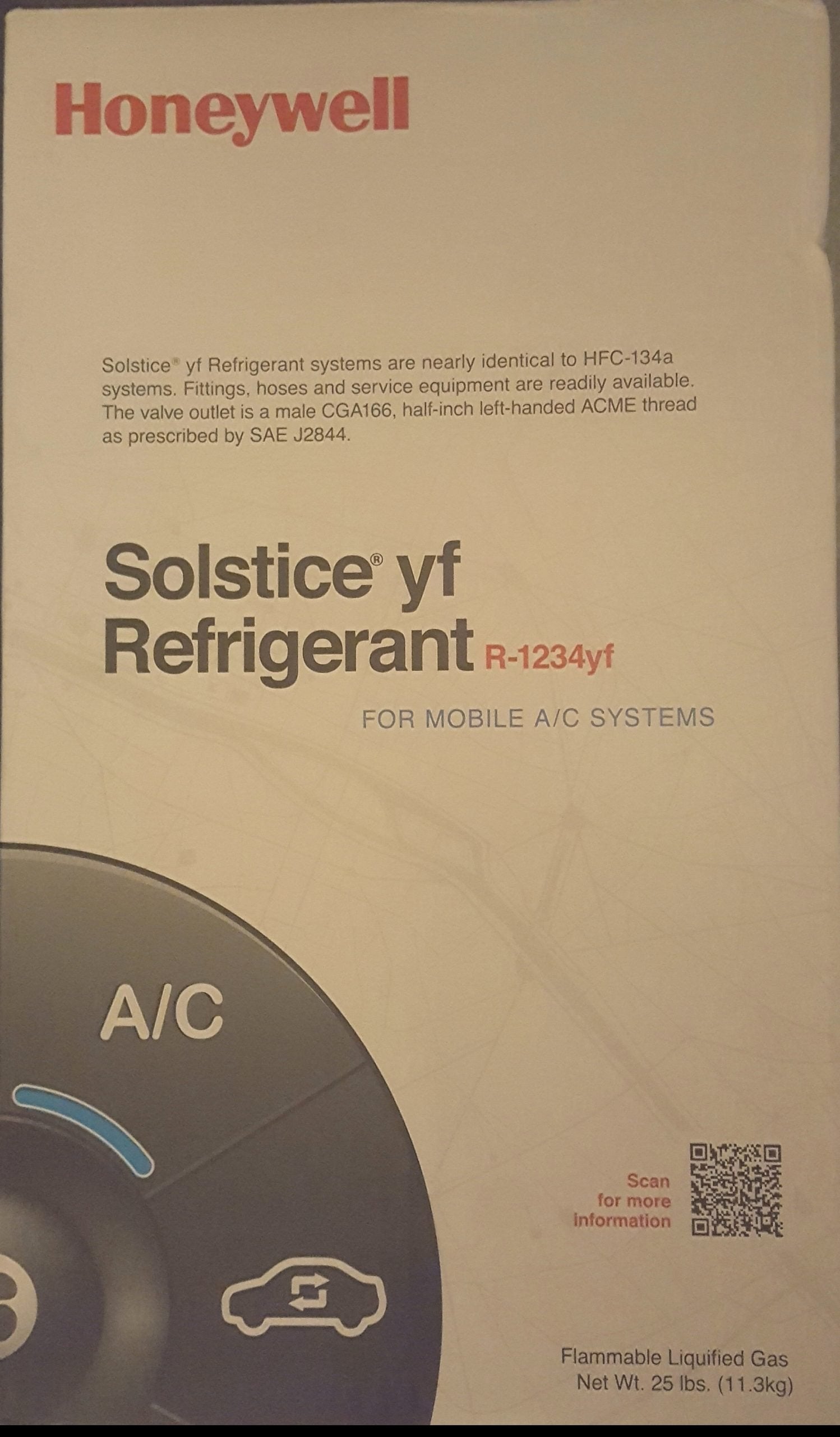 Honeywell HFO-1234yf – 25 lbs