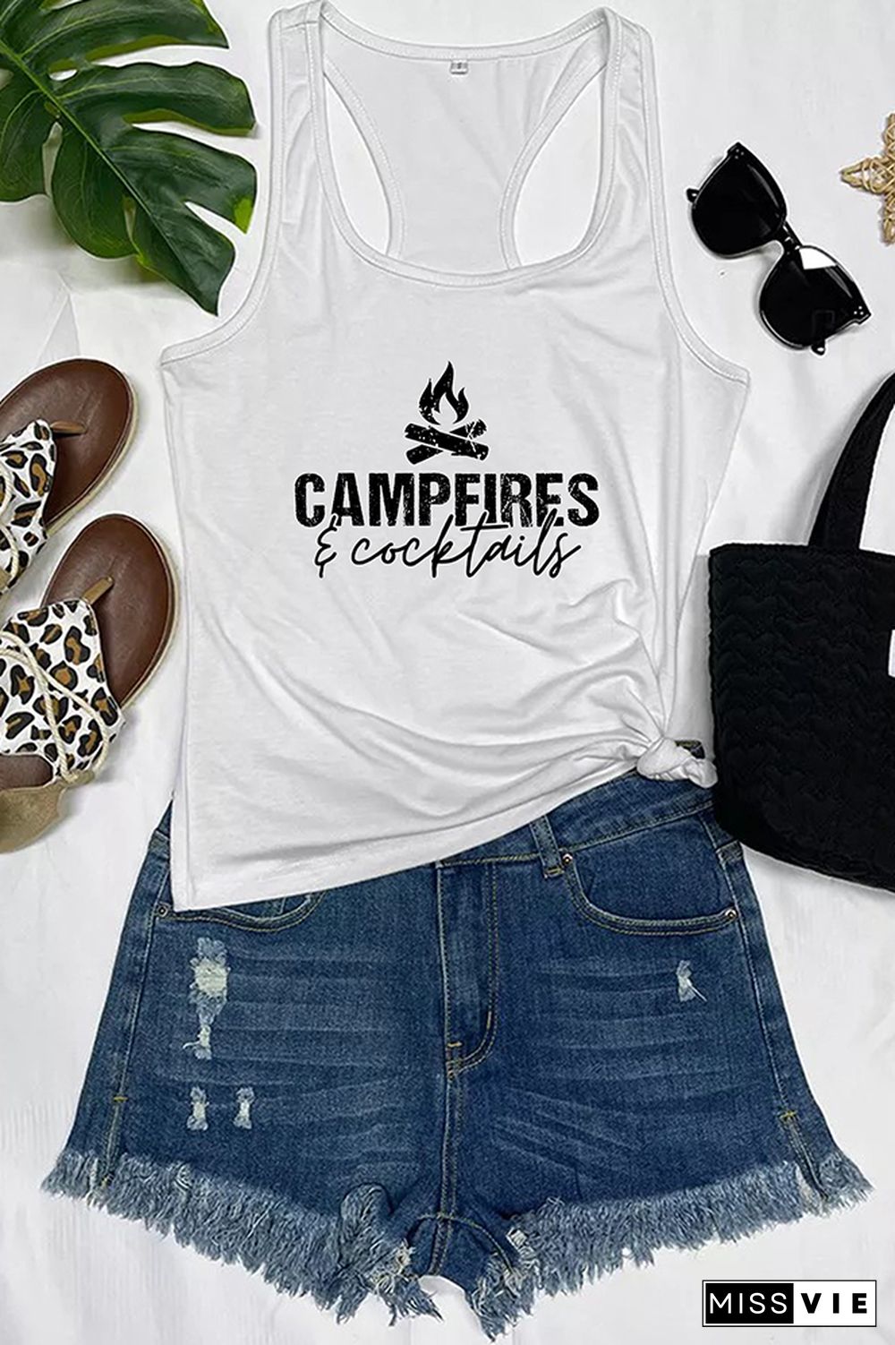 Campfires And Cocktails Tank Top Wholesale