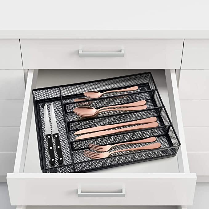 48-Piece Copper and Silverware Set