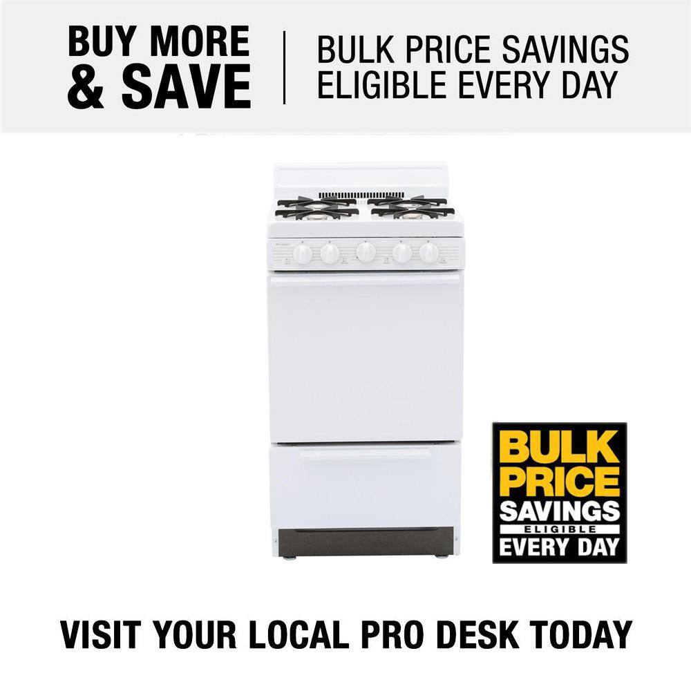 Premier 20 in. 2.42 cu. ft. Gas Range in White SAK100OP