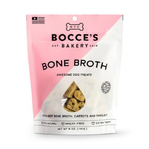 Bocce's Bakery Wellness Biscuits Bone Broth Dog Treats，5 oz