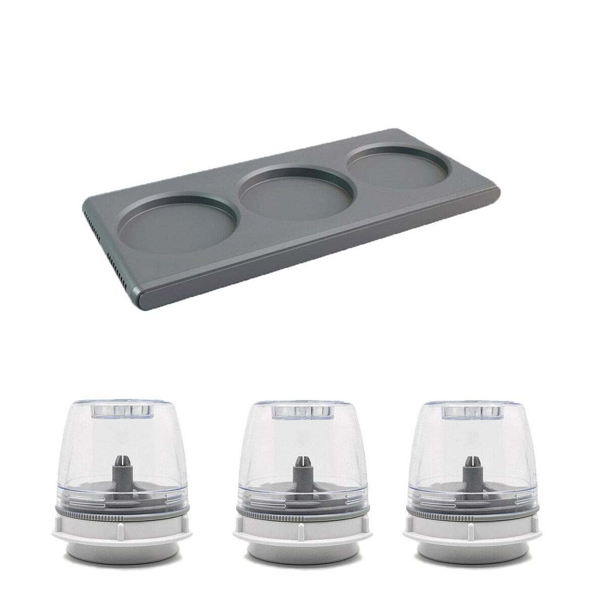 FinaMill Stackable Spice Pod Tray W/ 3 Pro Spice Pods