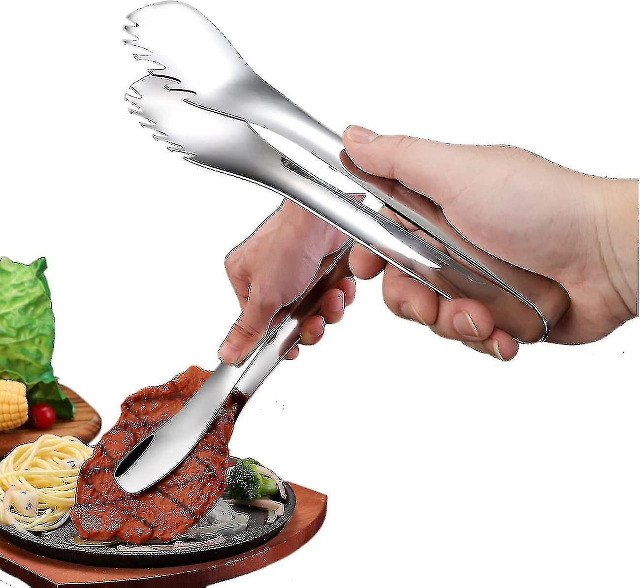 Bbq Utensil 2 Styles Cooking Tongs， Spaghetti Tongs， Serving Tongs， Stainless Steel Kitchen Tongs