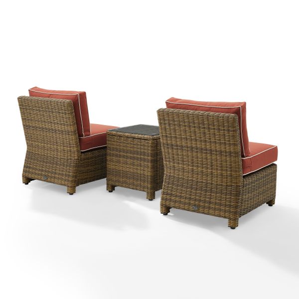 Bradenton 3Pc Outdoor Wicker Chair Set