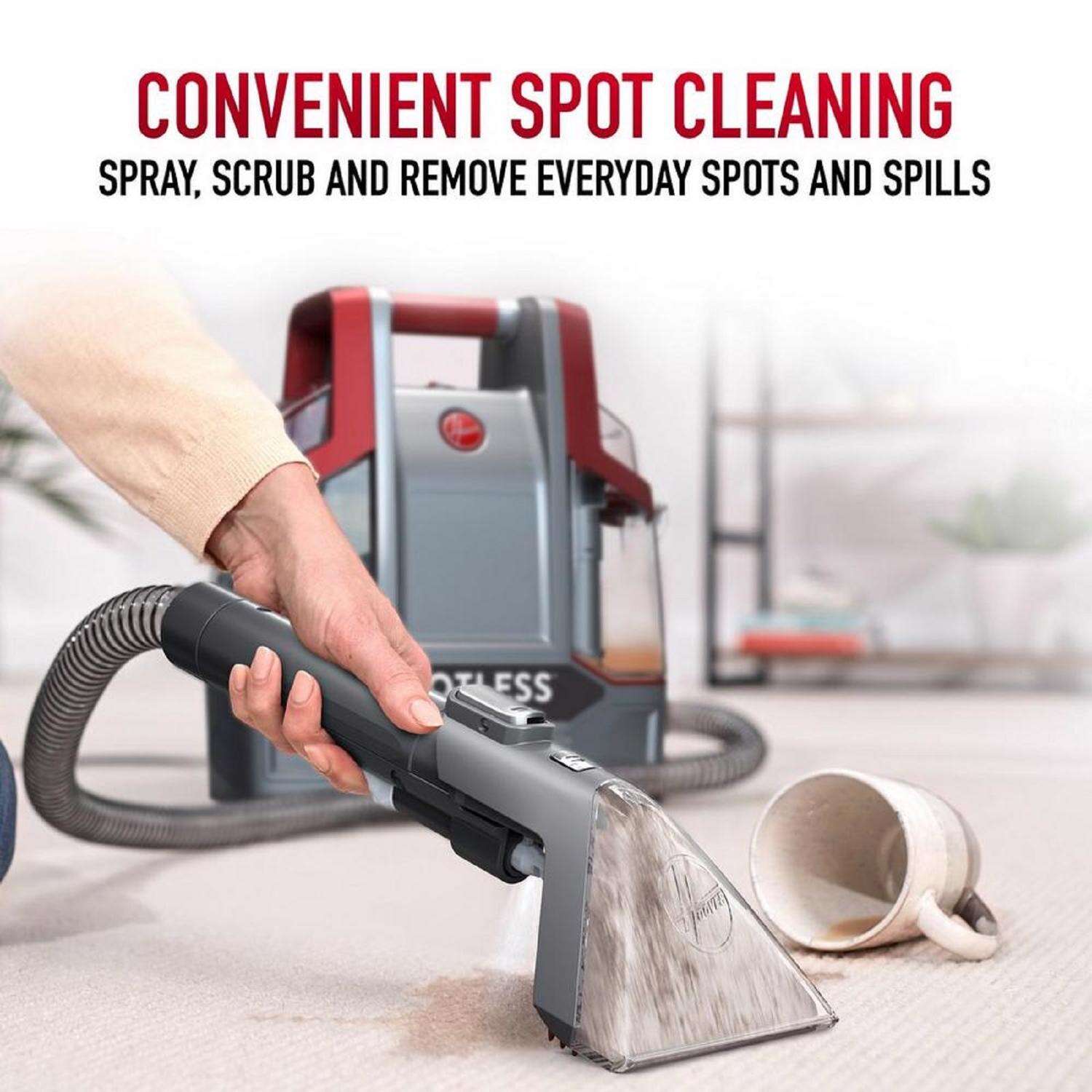 Hoover Spotless Bagless Spot Lifter Carpet Cleaner 3.5 amps Standard Red