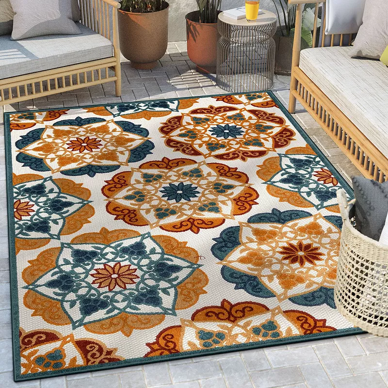 Well Woven Dorado Cabo Modern Indoor Outdoor Geometric Area Rug