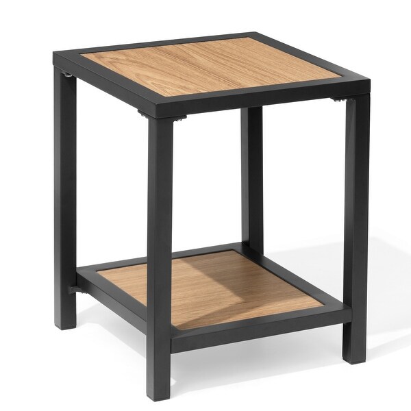 Outdoor Patio 2Tier Small Square Side Table