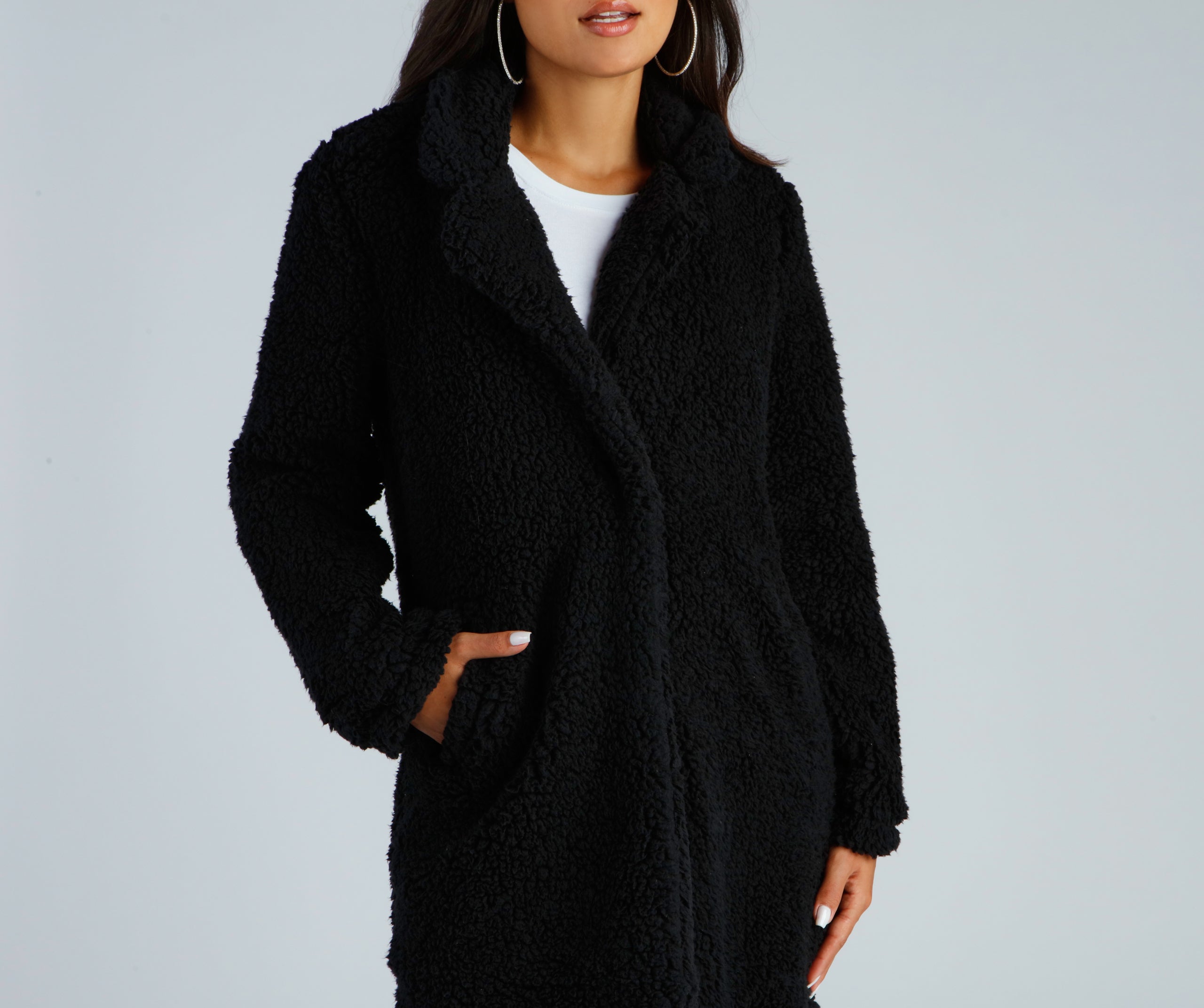 Elevated Glamour Faux Fur Longline Jacket