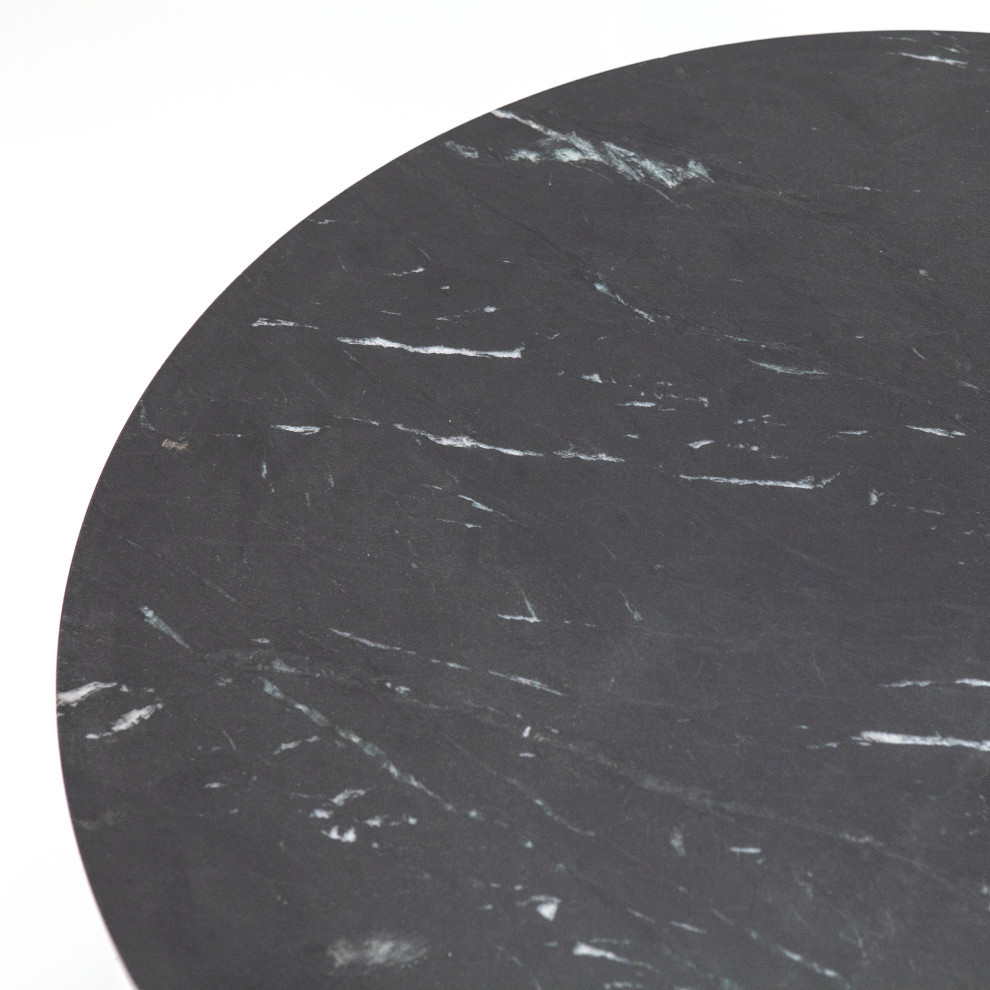 Round Black Marble Coffee Table (M)  By Boo Major   Industrial   Coffee Tables   by Luxury Furnitures  Houzz