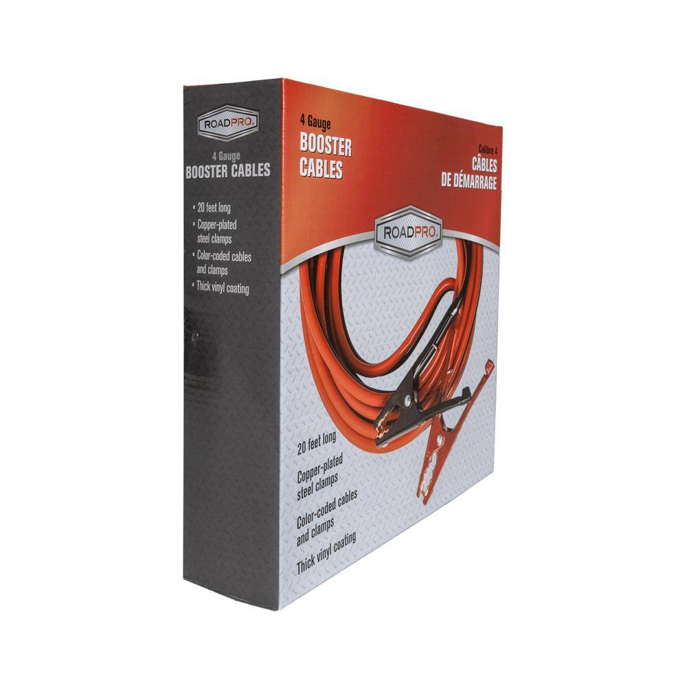 RoadPro 4 Gauge Booster Cables RP04955