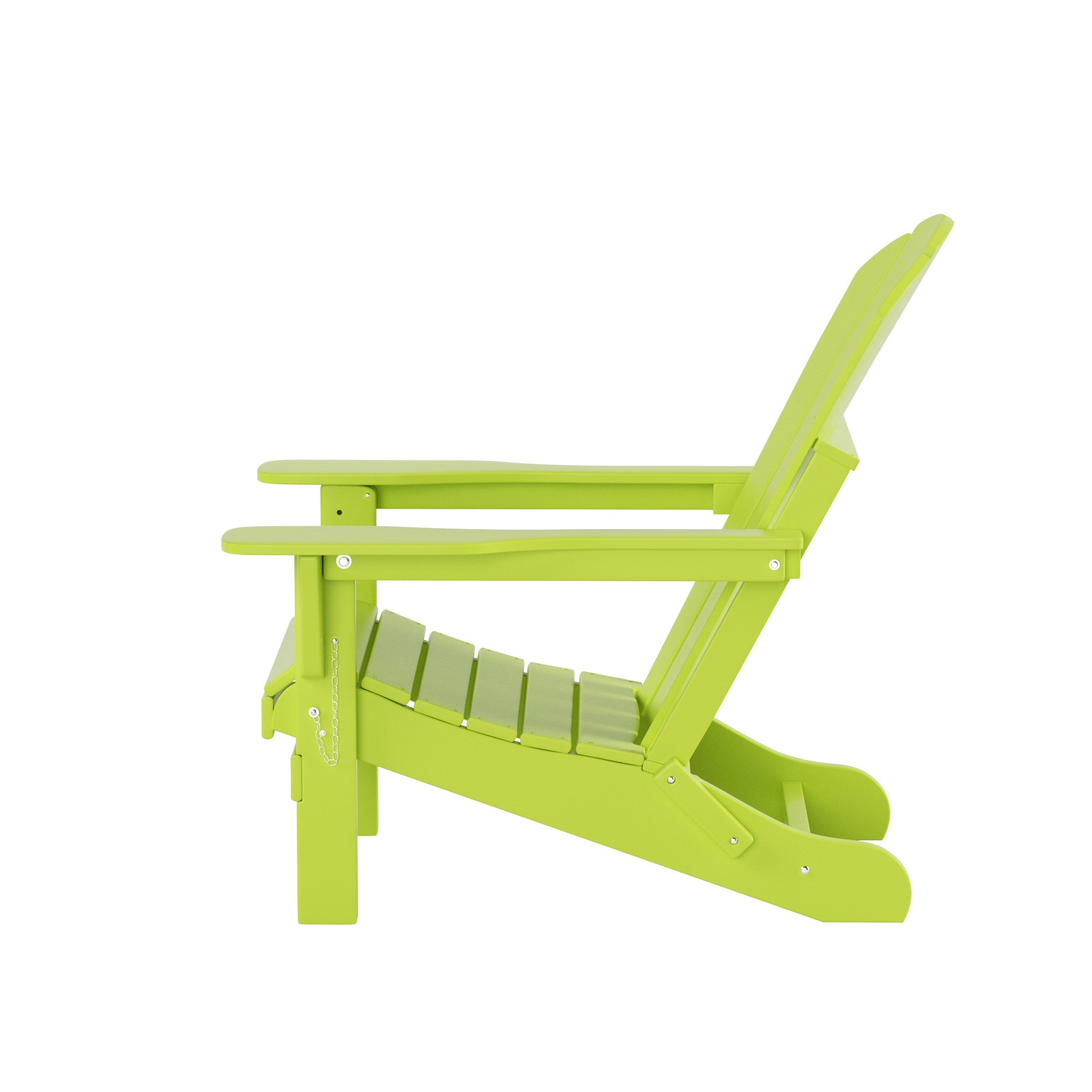 WestinTrends Outdoor Adirondack Chair, Plastic Fire Pit Chair, Weather Resistant Folding Patio Lawn Chair for Outside Deck Garden Backyard Balcony, Lime