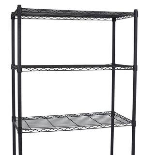 BirdRock Home Flat Black 5-Tier Heavy Duty Metal Wire Garage Storage Shelving Unit (36 in. W x 72 in. H x 18 in. D) 10003