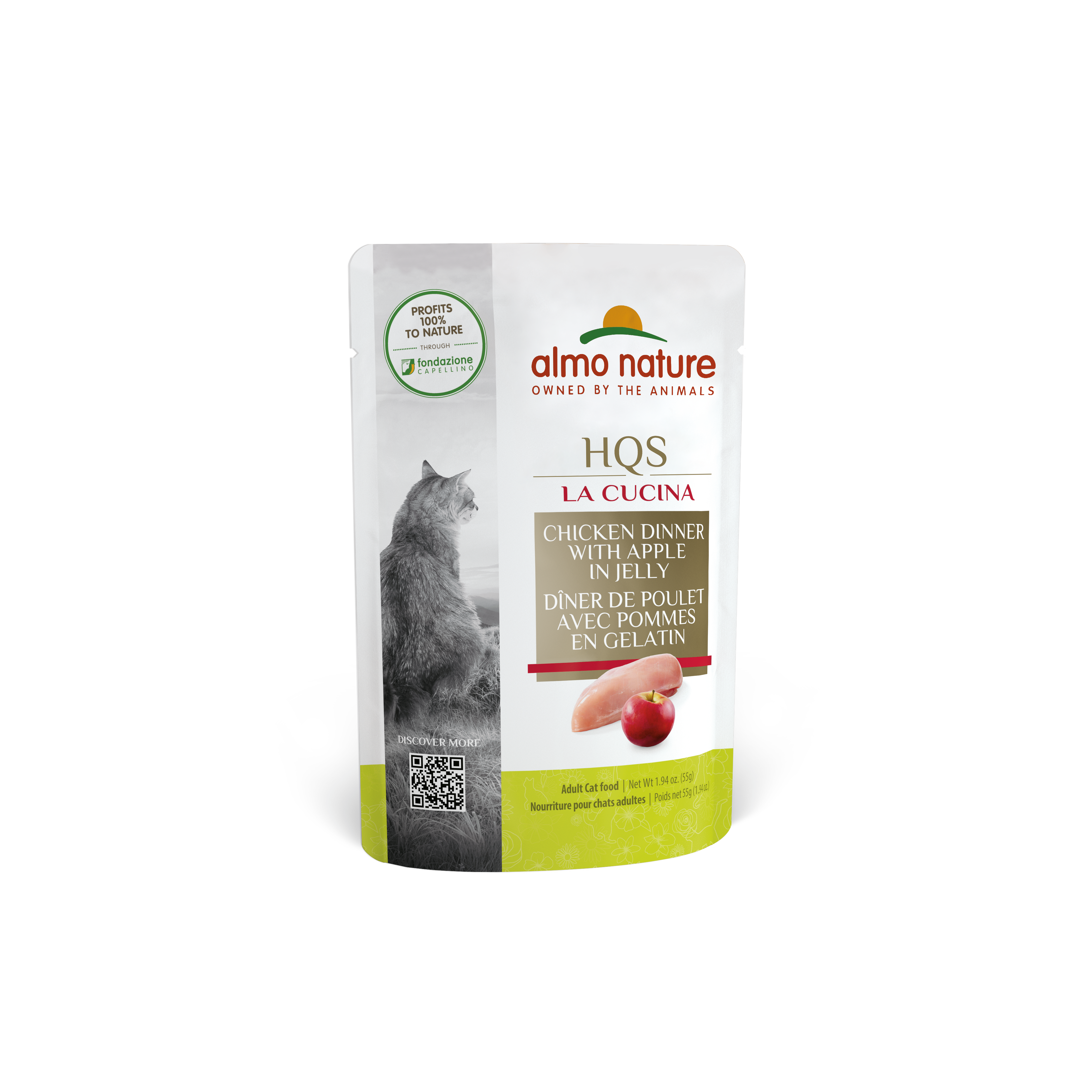 Almo Nature La Cucina Chicken  Apple Cat Food Pouch