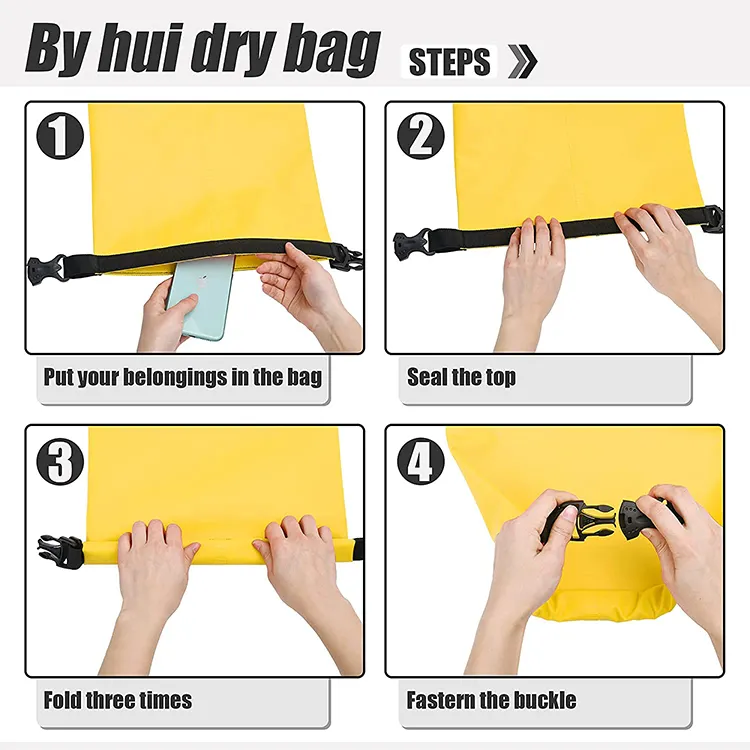 Outdoor Floating Camping Hiking Ocean Pack Adjustable Strap Waterproof Dry Bag With Custom Logo