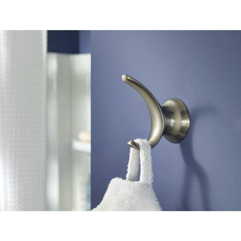 MOEN Darcy Double Robe Hook in Brushed Nickel Y1503BN