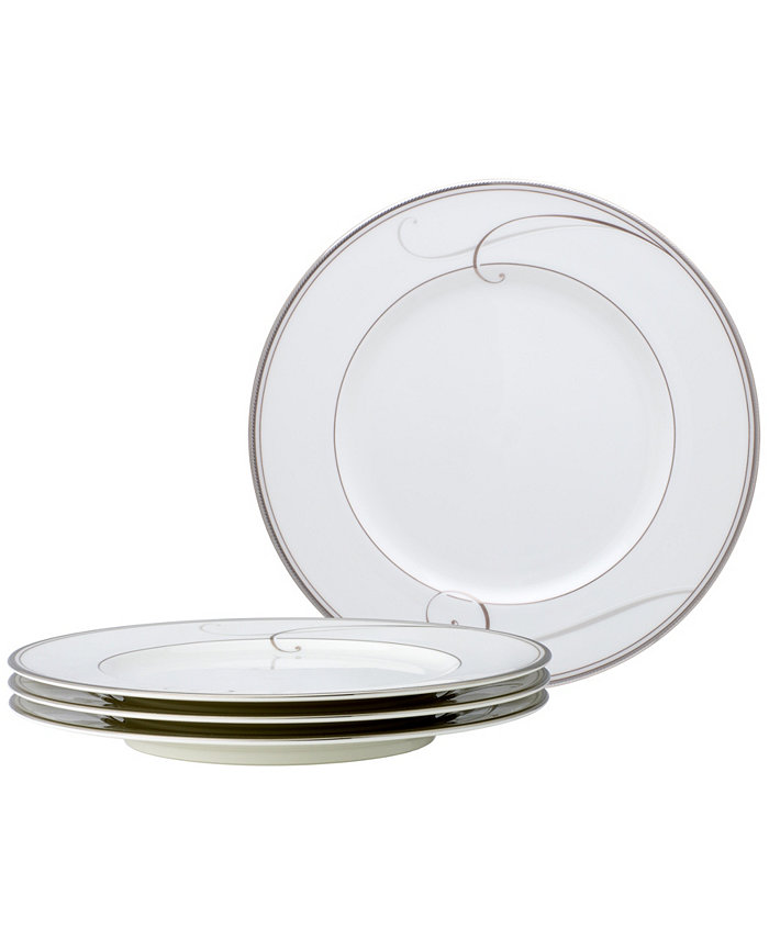 Noritake Platinum Wave Set of 4 Salad Plates Service For 4