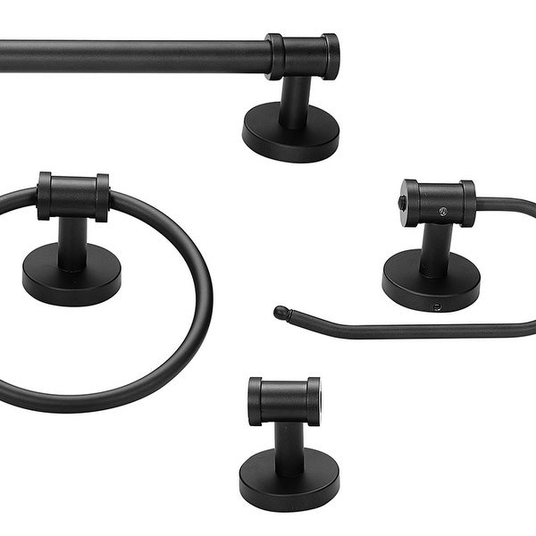 Carla 5-Piece Dark Bronze Bathroom Hardware Set 3-Light Vanity