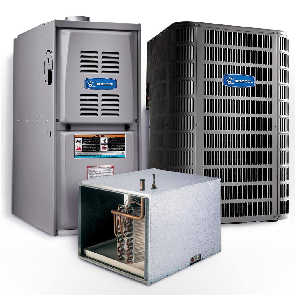 MRCOOL 3.5 Ton 40000 BTU 16 SEER Horizontal Split System AC with 90000 BTU 80% AFUE Gas Furnace MXC1642H48GM890