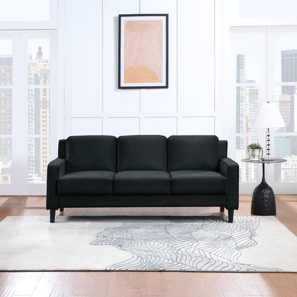 3 Seat Loveseat Sofa Modern Fabric Upholstered Sofa for Small Space Bedroom