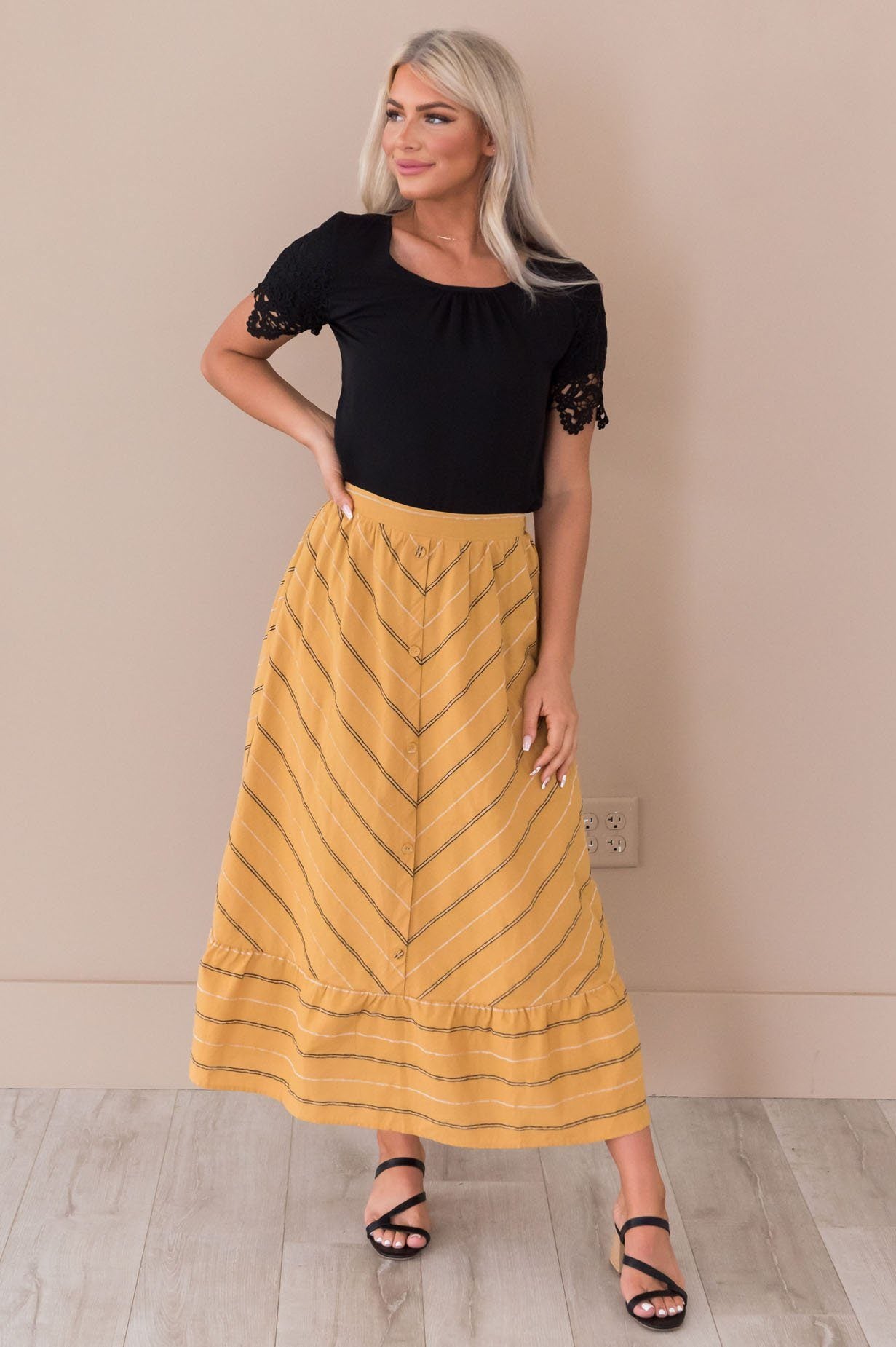 Striped Sweetie Modest Skirt