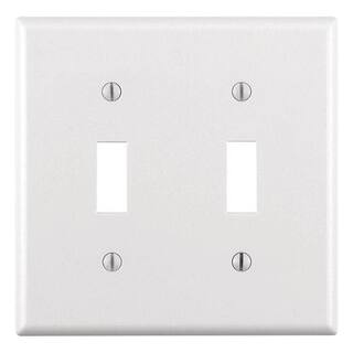 Leviton White 2-Gang Toggle Wall Plate (1-Pack) R52-88009-00W