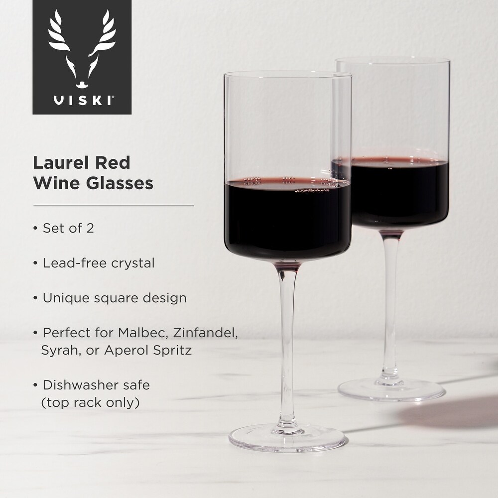 Laurel Red Wine Glasses by Viski