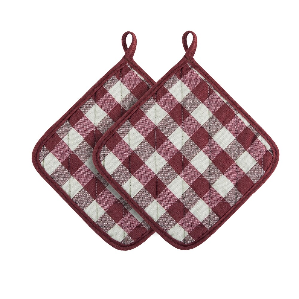 Buffalo Check Pot Holder   Set of Two   8x8