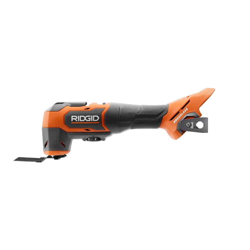 RIDGID 18V Brushless Cordless Oscillating Multi-Tool with 18V Lithium-Ion 4.0 Ah Battery R86240B-AC87004