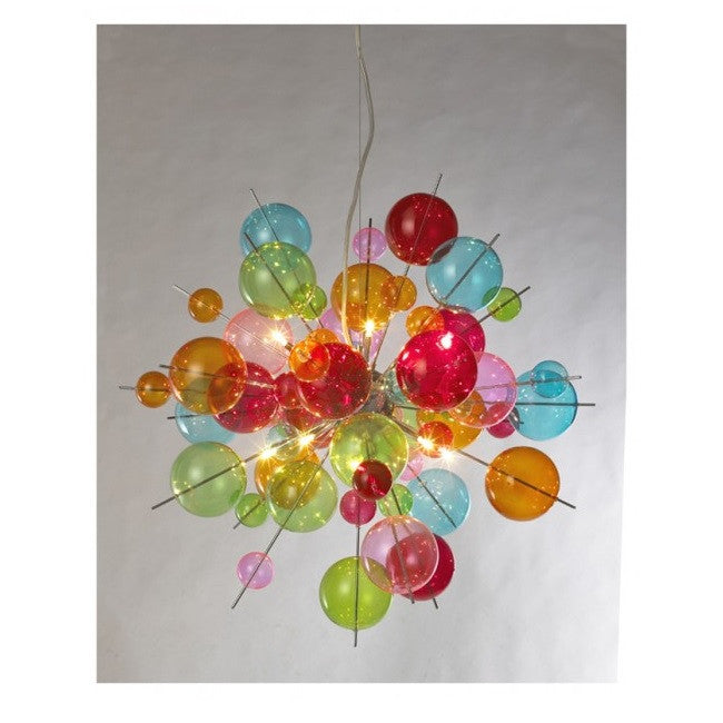 Febland LBL32C/10C Molecular Multi-Coloured Bauble 10 Lamp Chandelier Pendant Light