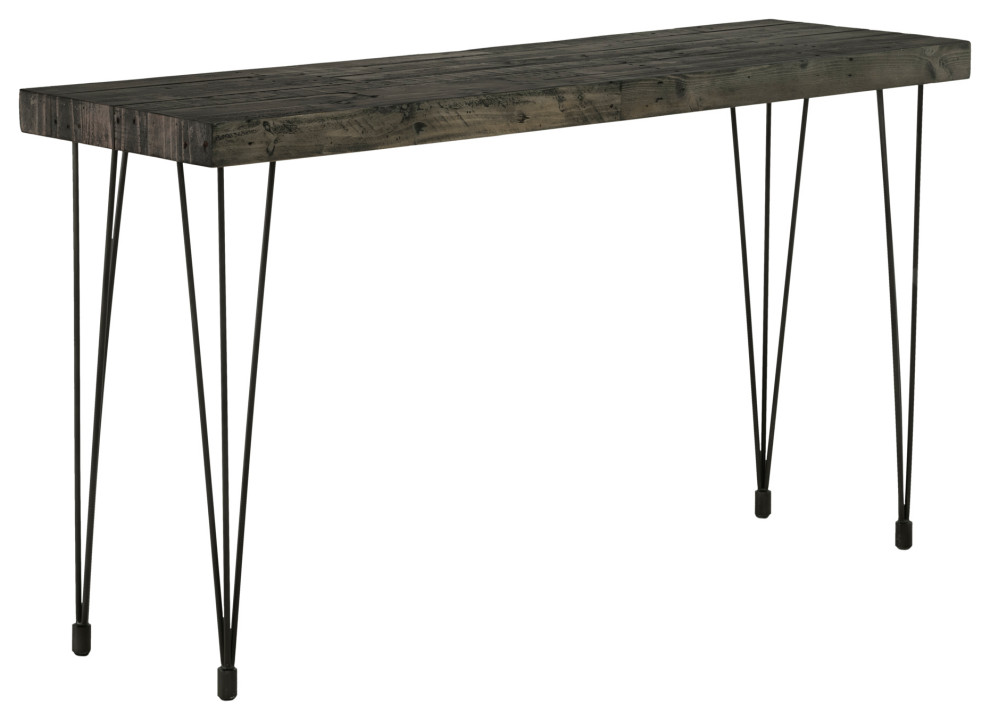 Boneta Console Table Weathered Grey   Industrial   Console Tables   by Moe  x27s Home Collection  Houzz