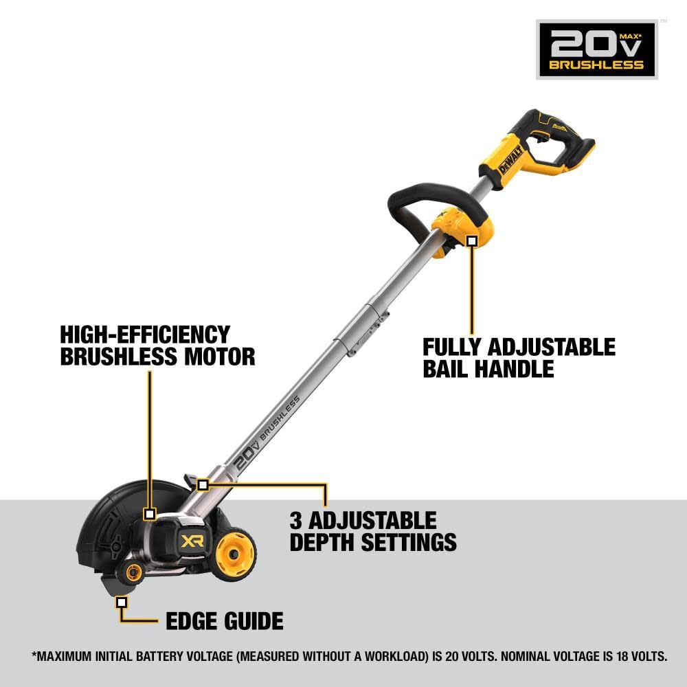 DEWALT 20V MAX* Brushless Cordless Edger Bare Tool DCED400B from DEWALT