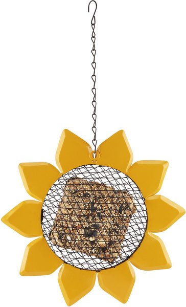 North States Sunflower Suet Bird Feeder， Yellow