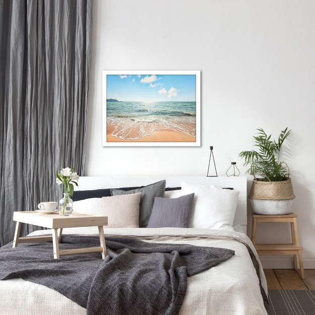 Americanflat Modern Wall Art Room Decor Beach Time By Manjik Pictures