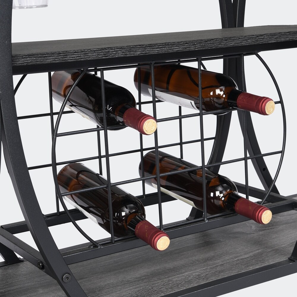 Industrial Bar Cart Kitchen Bar Serving Cart