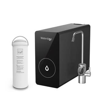 Waterdrop Reverse Osmosis Water Filtration System 600GPD Tankless 5-in-1 Under-Sink with 1 Extra D6RF Replacement Filter B-WD-D6-SET