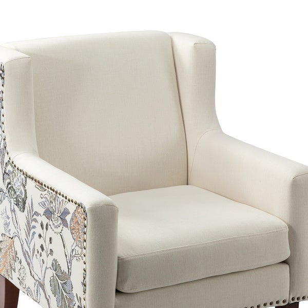 Hagens Wooden Upholstered Armchair with Square Arms by HULALA HOME