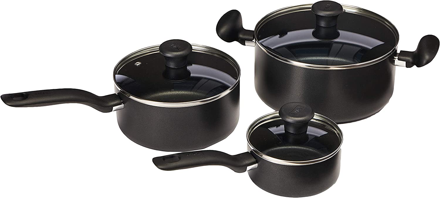 T-fal Initiatives Nonstick 20 Piece Pots And Pans Cookware Set， Black