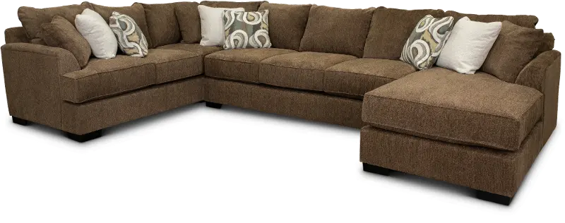 Tranquility Brown 3 Piece Sectional